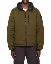 Canada Goose Zip-Up Hooded Down Jacket S Military green