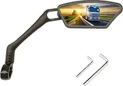 RYANGO Bike Mirror, Large Bike Mirrors HD Rearview Mirror, Stainless Steel Flat Lens Bike Rear View Mirrors, Bike Mirror Handlebar Mount, Adjustable Bicycle Mirror for E-bike Scooter (SL Right)