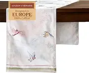 Maison d'Hermine Table Runner 100% Cotton Double Layer Table Runners 72 inches Long Decorative for Home Kitchen Dining Party Wedding Bridal Shower Spring Summer (Flying Birds, 14.50" x 72")