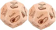 Kisangel 2pcs Food Decision Dice Creative Meal Decider Dice Fun Kitchen Game for Friends Family Present for Gatherings Parties