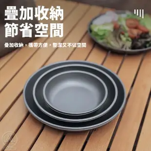 【Chill Outdoor】7吋 純鈦炊具餐盤 18.5cm(餐碗 餐具 食物盤 露營餐具 不鏽鋼餐具 碗盤組 鐵盤)