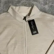Walter Hagen 11 Majors Men's XXL Space Dyed 1/4 Zip Tan Moonbeam Clubhouse