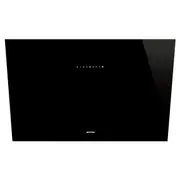 Smeg 90cm Classic Angled Wall Mount Rangehood - Black