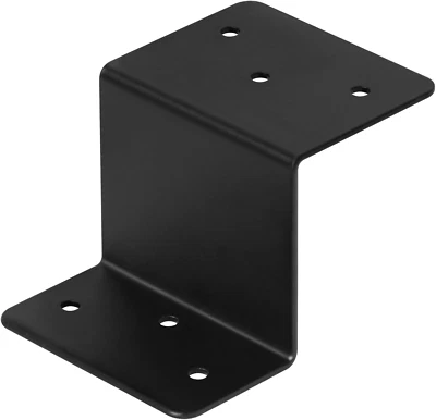 GBGS 10 PCS Black Z Brackets,2" Height Double Angle Z Clip for Wood Shelves