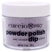 Pro Powder Polish Nail Colour Dip System - Deep Purple Glitter by Cuccio Colo...