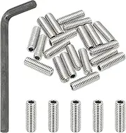 uxcell 5/16-18x1 Internal Hex Socket Set Grub Screws, 20 Pcs 304 Stainless Steel Cup Point Set Screw with Hex Key Wrench for Door Handles Bathroom Fixtures