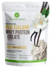 Antler Farms - 100% Grass Fed New Zealand Whey Protein Isolate Vanilla Flavor...