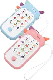 2Pcs Interactive Sensory Learning Phones with Light Multi Sound Effects Teething Educational for Boy Girl for Easter