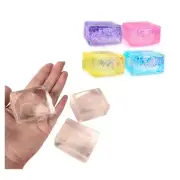 Squeeze Toy Slow Rising Mochi Clear Tofu Shape for Kids Anxiety Reduce