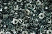 (300) Large Flange 5/16-18 Serrated Hex Lock Nuts - Zinc Plated