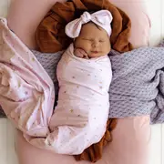 Snuggle Hunny Twinkle Organic Jersey Wrap & Topknot Set