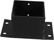 Homoyoyo Metal Fence Post Bracket Protective Sleeve for Posts Durable Anchor Base for Deck Railing No Dig Installation for Yards Gardens Black Color Design