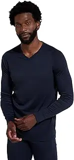 [Mountain Warehouse] Talus Mens V-Neck Baselayer Top - Warm, High Wicking Thermal Tee, Quick Drying, Lightweight - Best for, Cycling, Outdoors