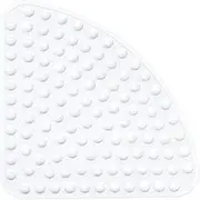 XIYUNTE Corner Shower Mat Non Slip Anti Mould - 54x54cm Quadrant Shape Shower Mats for Inside Shower, White Rubber Bath Mat for Corner Shower, Sector Anti Slip Bath Mats for Bathroom, Machine Washable