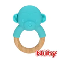 在飛比找PChome24h購物優惠-Nuby 矽膠造型櫸木固齒器-小猴子