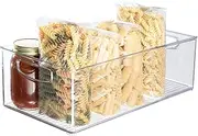InterDesign iDesign Recycled Plastic Stackable Storage Bin for - Linus Collection - Clear