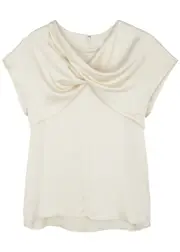 Day Birger ET Mikkelsen Fleur Twisted Satin top - White - 40 (UK14 / L) 40 (UK14 / L)