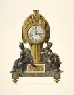 13386.Decor Poster.Home wall.Room interior vintage art design.Antique gold clock