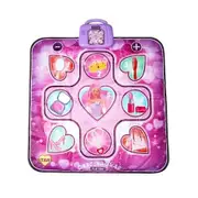 Dance Mat Kids Toys Musical Pad LED Lights 6 Game Modes Built-in Music Adjustable Volume Pink Gift Birthday Christmas Age 3-12 Fun
