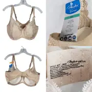 NEW Playtex Curves Women's 38DD Nude Lift Stretch Lace Bra Underwire