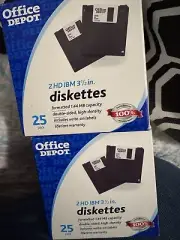 Office Depot Diskettes 25-Pack 2HD IBM 3 1/2in 1.44MB Double Sided High Density