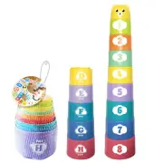 Stacking Cups Game Kids Educational Nesting Cups Number Letter Stacking Cups Toy