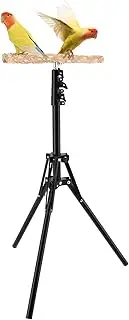 DJAPWPX Wood Bird Perch Stand, Easy to Install Bird Shower Perch, 16-63 in Height Adjustable Parrot Training Stand, Parrot Rack for Indoor and Outdoor