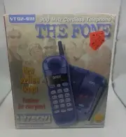 NOS 1999 Vtech VT 02-9111 Cordless Phone 900 Mhz Translucent Blue The Fone