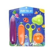 5pc Jarmelo 3y+ Kids Sculpting Modelling Fruit Dough Play Mould Clay Tool Set
