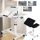Mobile Laptop Desk Computer Table Stand Adjustable Beds Bedside Portable Study