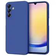 For Samsung Galaxy A35 5G Silicone Silky Soft Case with Microfiber TPU Ultra Slim Anti Scratch Shockproof Cover (Blue)