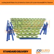 Locking Small Plates 4 to 12 Holes for 3.5mm LCP screw & Screws(85 Pcs Titanium