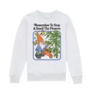 Steven Rhodes Stop And Smell The Flowers Sweatshirt - White