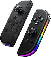 CKXTSH Controller Compatible with Switch/OLED/Lite, RGB LED Wireless Controller with 6-Axis, Wake-Up, Vibration