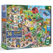 : Friendly Town Giant Puzzle - 36 Piece - 26" x 21.2" Jigsaw, Sturdy Dustless...