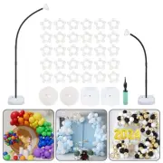 8.2FT & 6FT Balloon Arch Stand Kit, Black Half Arch Balloon Stand with Base f...