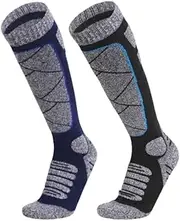 [Anomocia] Mens Cotton Ski Socks, Cold Weather Socks for Snowboarding, Snow, Winter, Thermal Knee-high Warm Socks, Hunting