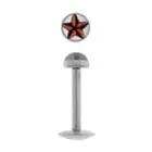 Body Accentz Labret Monroe Star Body Jewelry Piercing Lip Chin Tragus Ring 16g