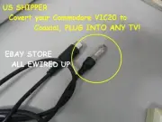 Commodore VIC20 VIC-20 VIC 20 Television TV RF Video Cable Connector Switch Box