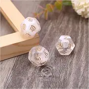 Dice 3pcs/Set 12-Sided Two-Color Bleached Astrological Dices Table Board Role Playing Game for Divination Props Dice Set
