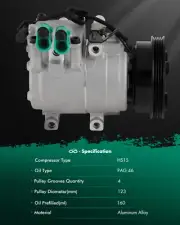 AC A/C Compressor For Hyundai Accent 1.5L 1996-2000 2003 CO 10923C 9770125000 (for: Hyundai)