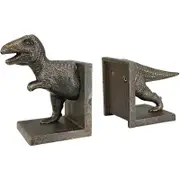 Cast Iron Tyrannosaurus T-Rex Dinosaur Bookends