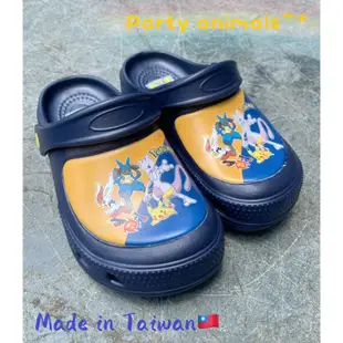 🌟Party Animals🌟 2023 Pokémon 神奇寶貝 皮卡丘 寶可夢 布希鞋 輕量涼鞋 防水止滑 台灣製造