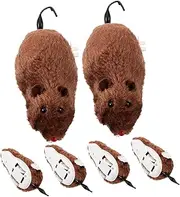 ifundom 6Pcs Wind Up Plush Mouse for Cats Random Color Clockwork Rat Pet Supplies Interactive Cat Tease for Indoor Play and Cat Enrichment Activities