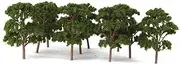 Frediuo 10pcs Banyan Trees Model Railway Landscape Landscape Scale 1:75 Dark Green