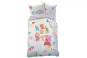 Peppa Pig Memphis Cotton Quilt Cover Set - Single Bed Size