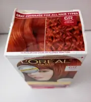 L'Oreal Paris Excellence Creme 6R Light Auburn 100 % Gray Coverage