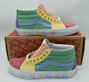 Vans Womens Size 7.5 Sk8-Mid True White Multicolor Pride Casual Shoes Sneakers