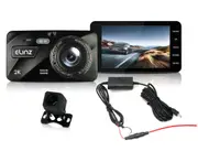 Elinz 2K Dash Cam Dual Camera Reversing 1080P Rear Car DVR Recorder Video 170 Degrees WiFi 4.0 Touch Screen
