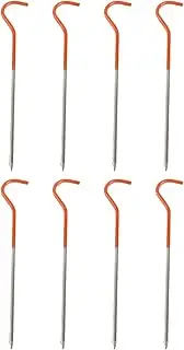 Yomiyuyr Tent Stakes, Heavy Duty Ground Anchors, Featherlight Alloy V Shape pegs, Camping and Hiking Gear, for Tents, Canopies, 18cm, 8pcs